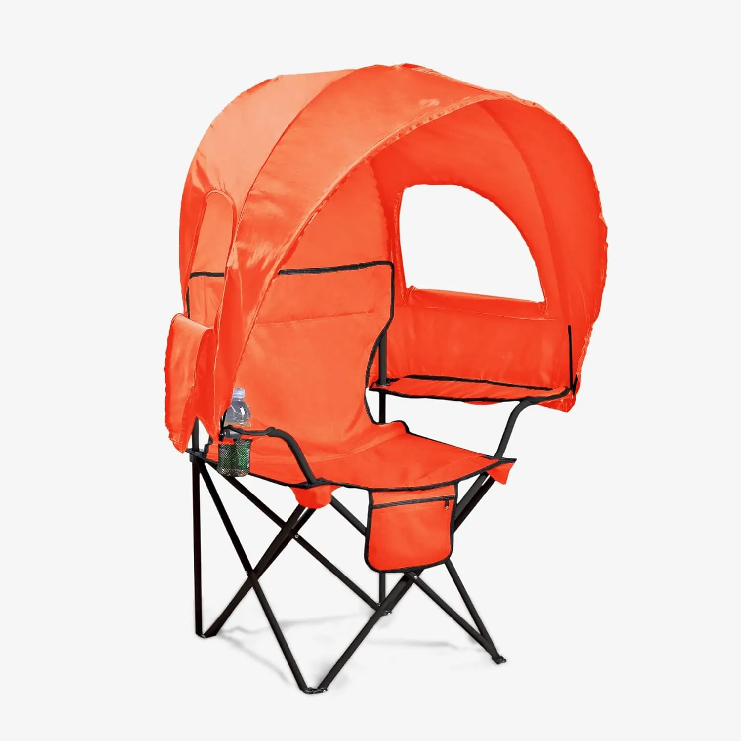 BrylaneHome Outdoor Oversized Canopy Tent Camp Chair Shade Folding Cupholder Zip Windows Storage Carrying Case Beach Yard Trip- Weight Capacity 350LB - Breeze