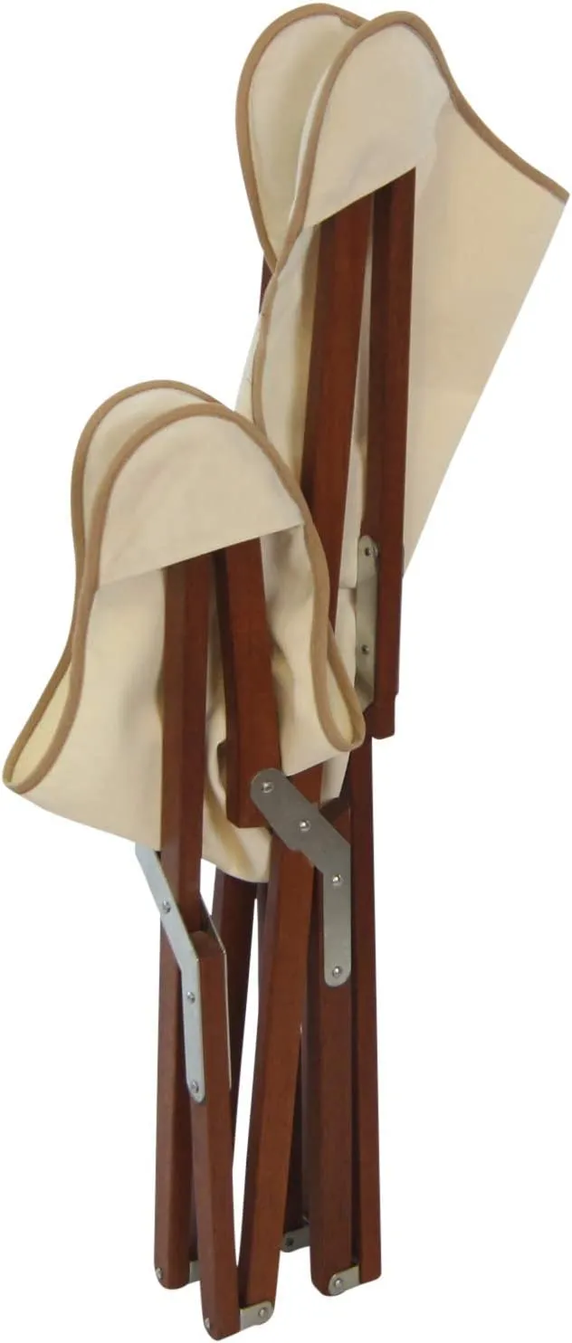 BYER OF MAINE, Butterfly Chair, Easy to Fold and Carry, Hardwood, Sling Chair, Wood Beach Chair, Perfect for Camping, Matching Furniture in The Pangean Line, 34" H x 23" W, 27" D, Single