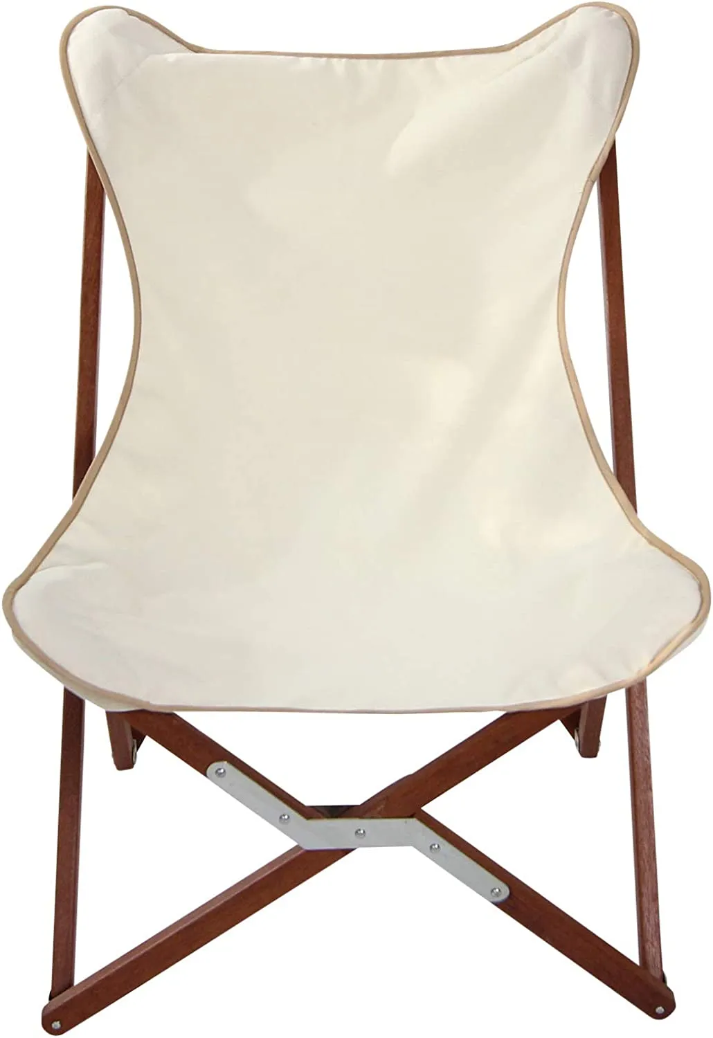 BYER OF MAINE, Butterfly Chair, Easy to Fold and Carry, Hardwood, Sling Chair, Wood Beach Chair, Perfect for Camping, Matching Furniture in The Pangean Line, 34" H x 23" W, 27" D, Single