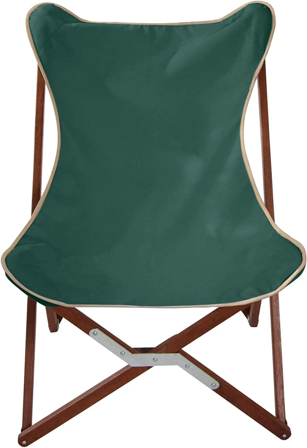 BYER OF MAINE, Butterfly Chair, Easy to Fold and Carry, Hardwood, Sling Chair, Wood Beach Chair, Perfect for Camping, Matching Furniture in The Pangean Line, 34" H x 23" W, 27" D, Single