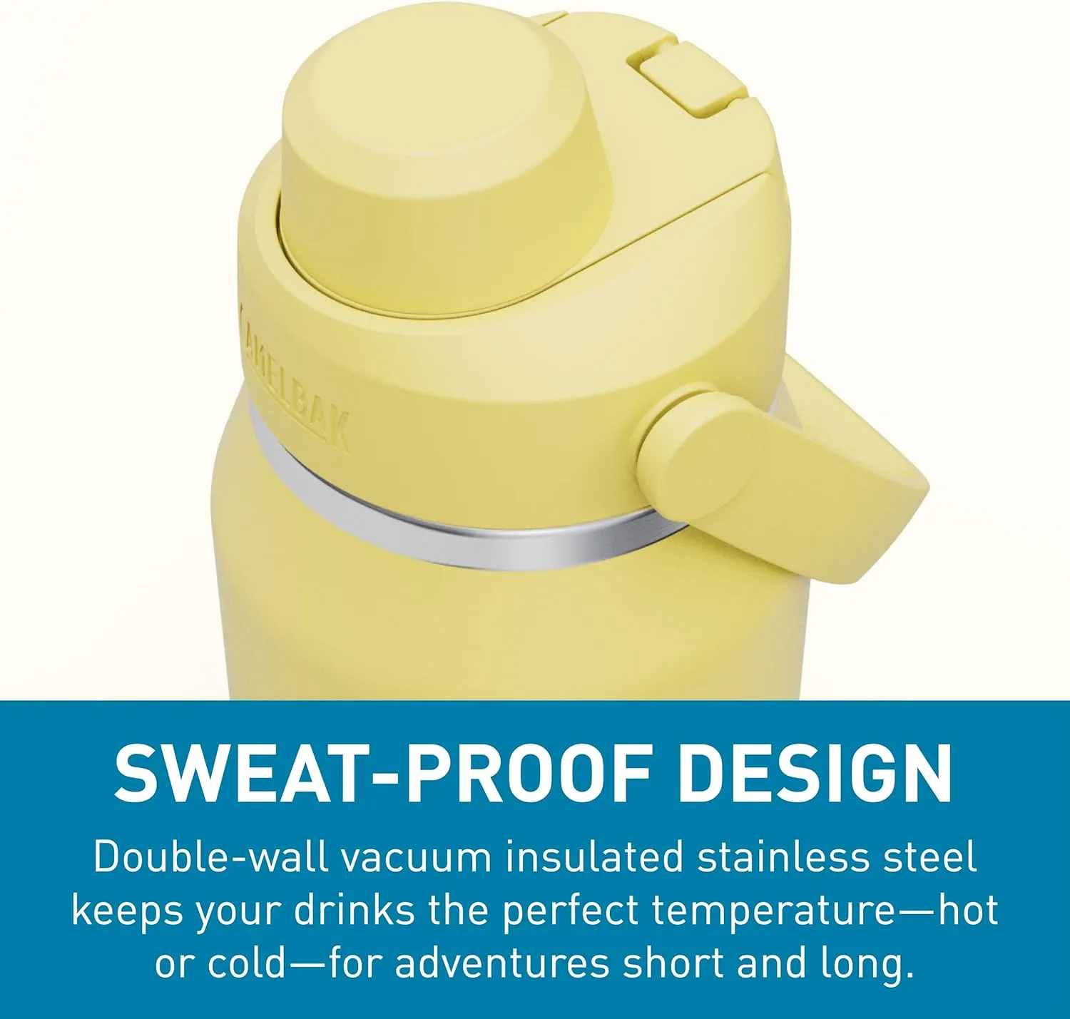 CamelBak Thrive Chug Water Bottle 32oz - Insulated Stainless Steel, Yellow Bloom