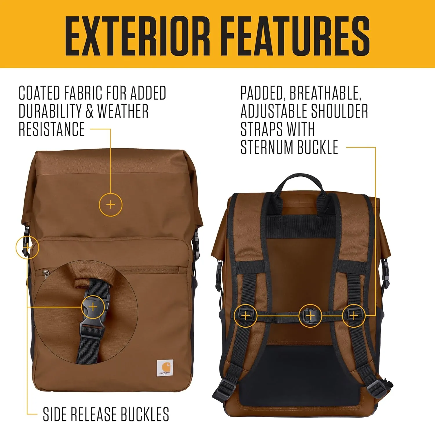 Carhartt Thick Foam Fully Insulated Cold Front Coolers, Premium Ice Retention, Durable Water Resistant Material W/Front Zippered Pocket