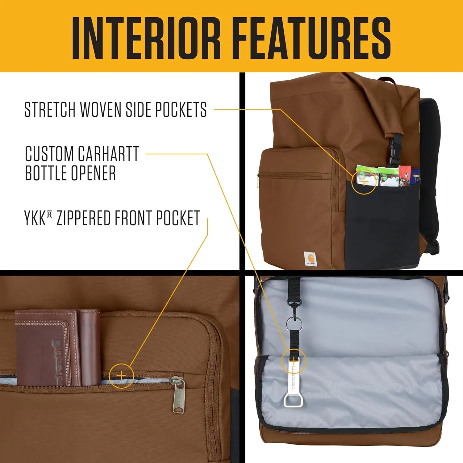 Carhartt Thick Foam Fully Insulated Cold Front Coolers, Premium Ice Retention, Durable Water Resistant Material W/Front Zippered Pocket