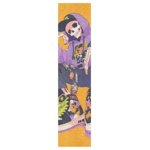 Cartoon Dancing Skeleton Street Style Skateboards Grip Tape Waterproof Scooter Grips Tape Longboard Griptape Grippy Cruiser Griptape, 44×10 Inch