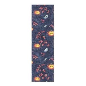 Cartoon Evil Yellow Halloween Pumpkin Designed Grip Tape roll for Skateboards Decorative Bubble Free Waterproof Cruiser Skateboard Grip Tape accesorios para patinetas 33×9 Inch