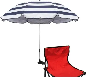 Chair Umbrella with Clamp,46 inches UPF 50  Clip on Parasol for Patio,Beach Chairs,Strollers,Wheelchairs,Golf Carts