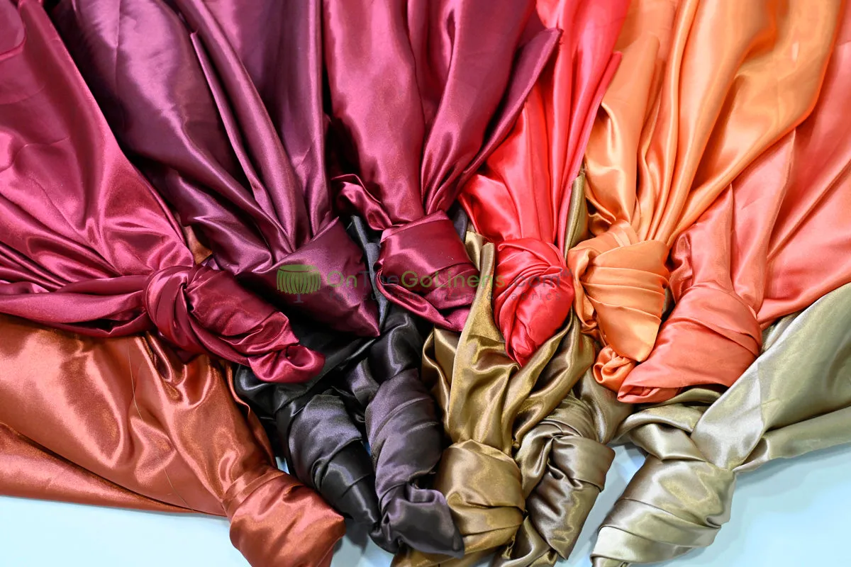 Charmeuse Satin Chair Covers | Ballroom Banquet, Metal Folding, Pillowcase | Multiple Colors |