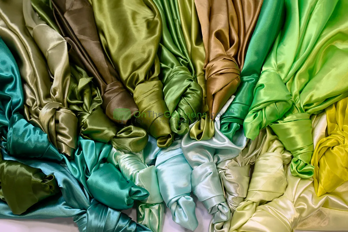 Charmeuse Satin Chair Covers | Ballroom Banquet, Metal Folding, Pillowcase | Multiple Colors |