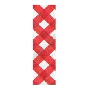 Checkered Plaid Red Grip Tape roll for Skateboards Waterproof Fusion Grip Tape for Scooters 33×9 Inch Cinta de agarre para Skate