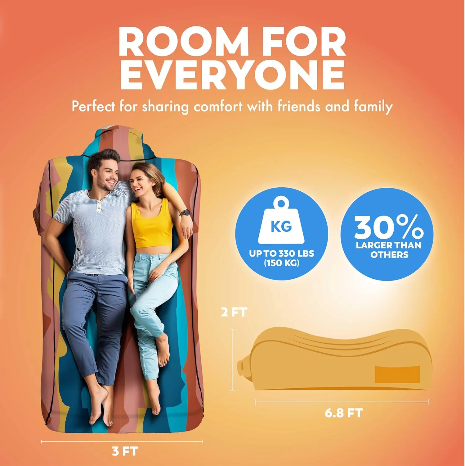 Chillbo Inflatable Couch – Cool Inflatable Chair. Upgrade Your Camping Accessories. Easy Setup is Perfect for Hiking Gear, Beach Chair and Music Festivals.