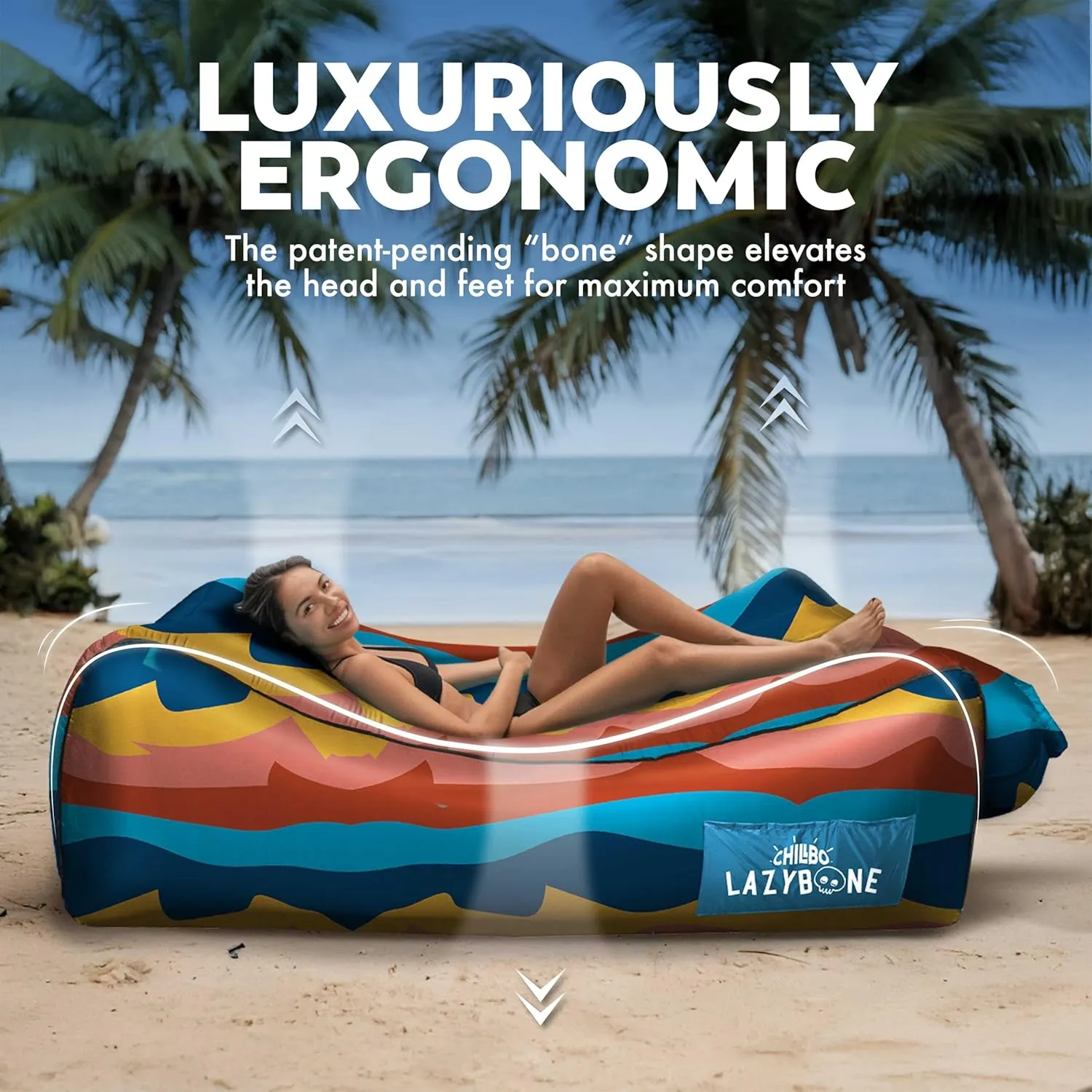 Chillbo Inflatable Couch – Cool Inflatable Chair. Upgrade Your Camping Accessories. Easy Setup is Perfect for Hiking Gear, Beach Chair and Music Festivals.
