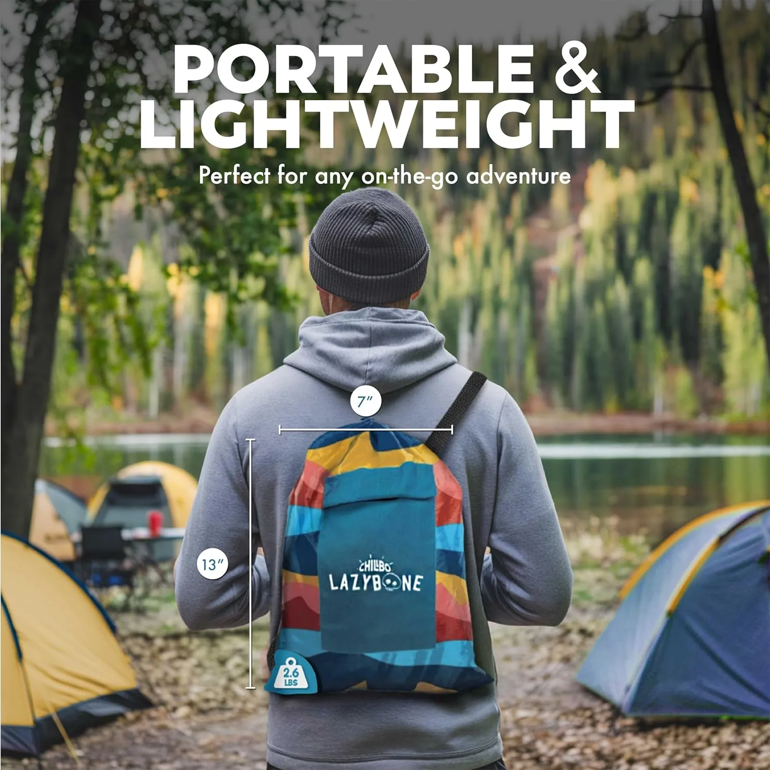 Chillbo Inflatable Couch – Cool Inflatable Chair. Upgrade Your Camping Accessories. Easy Setup is Perfect for Hiking Gear, Beach Chair and Music Festivals.