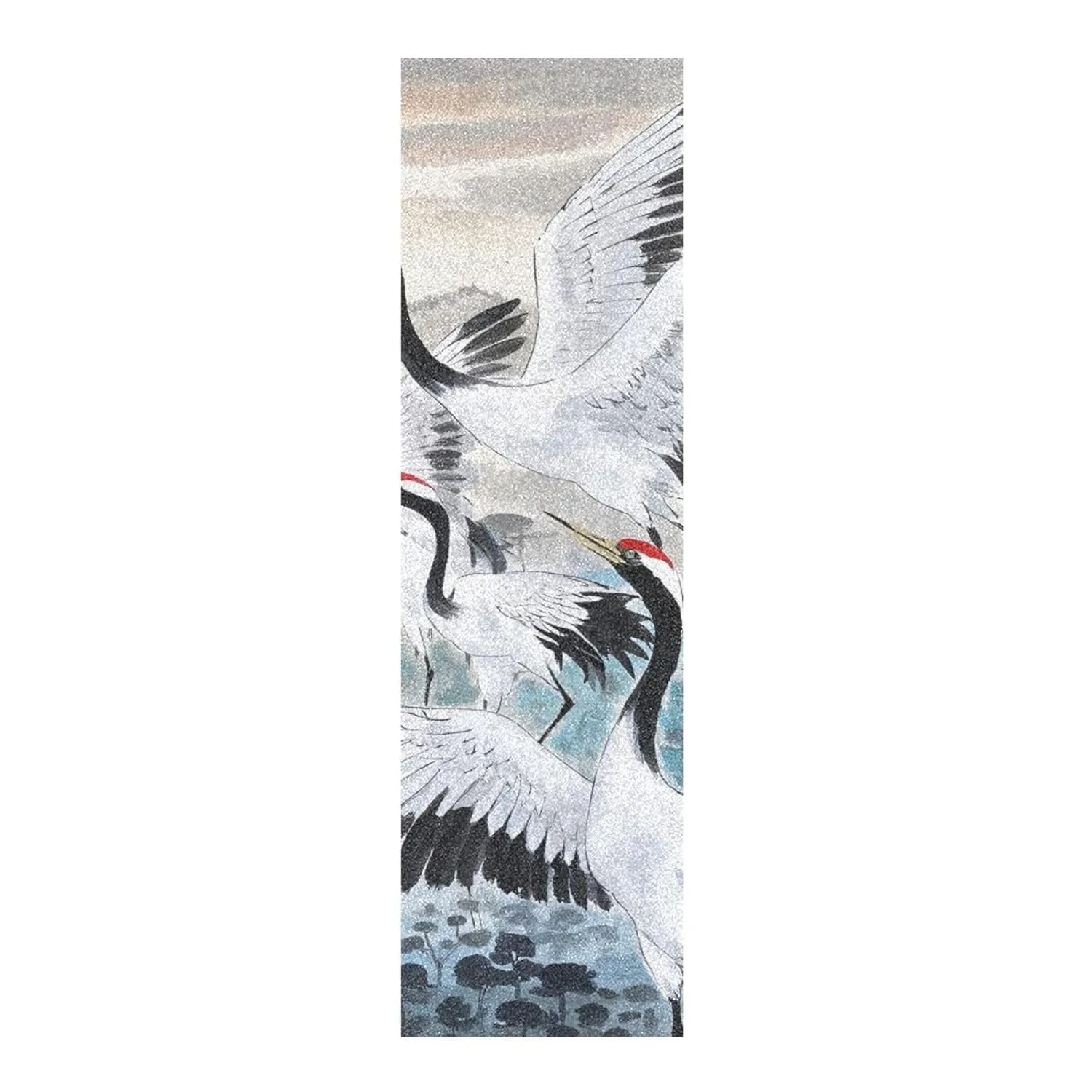Chinese Ink Painting Sun Crane Grip Tape roll Skateboard Waterproof Grip Tape for Scooters Deck 33×9 Inch accesorios para patinetas