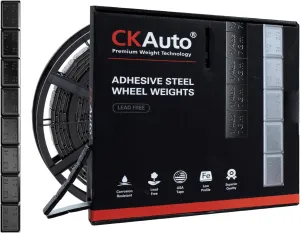 CKAuto 0.5oz, Adhesive Stick on Roll Wheel Weights, Black, 4.2 kgs/ 9.24 lb/Roll, 300pcs, OE Quality