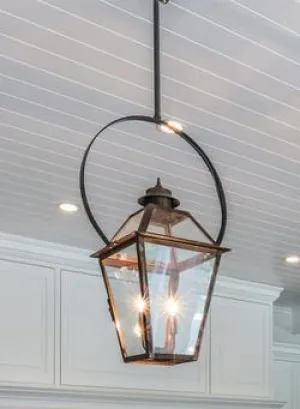 Classic Copper Lantern - Hanging With Bail (half yoke)