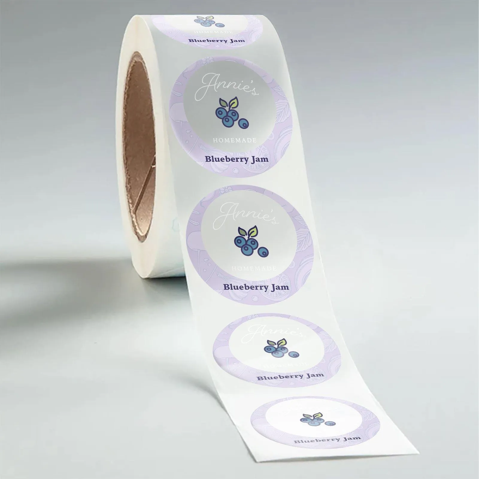 Clear Circle Waterproof Roll Labels