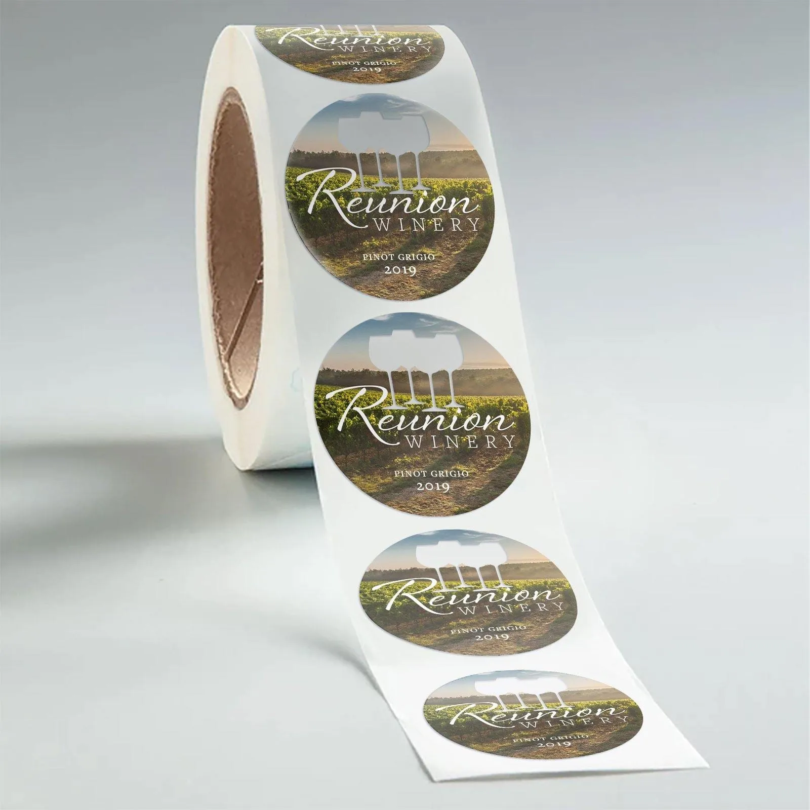 Clear Circle Waterproof Roll Labels