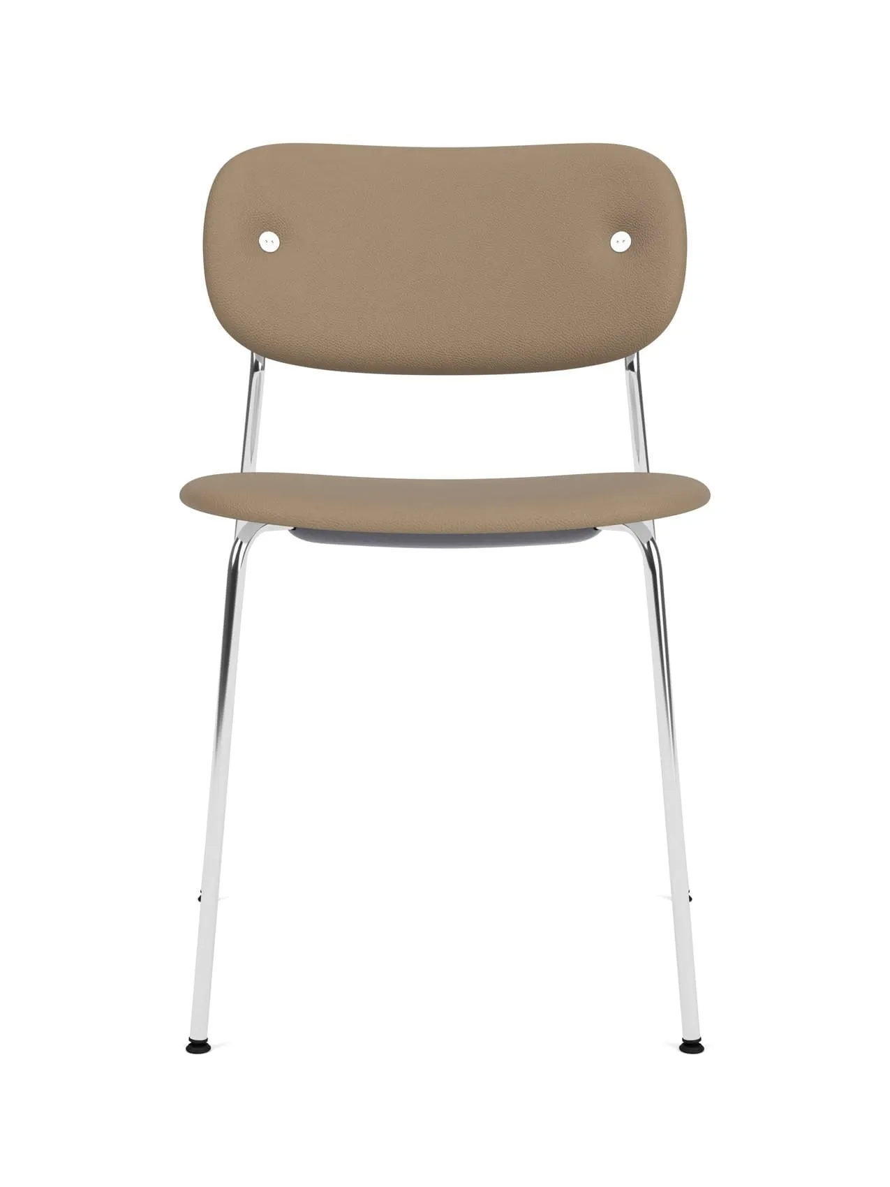Co Dining Chair, fully upholstered, Chrome
