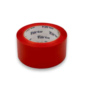 Color Packing Tape (3” x 110 Yds. / Roll), 2Mil - Carton Sealing Tape, Boxing Tape, Acrylic Tape for Business & Shipping - 12 Rolls (Red)