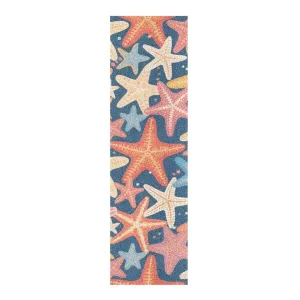 Colorful Cartoon Starfish Blue Designed Grip Tape roll for Skateboards Decorative Waterproof Bubble Free Cruiser Grip Tape Cinta de agarre para Skate 33×9 Inch
