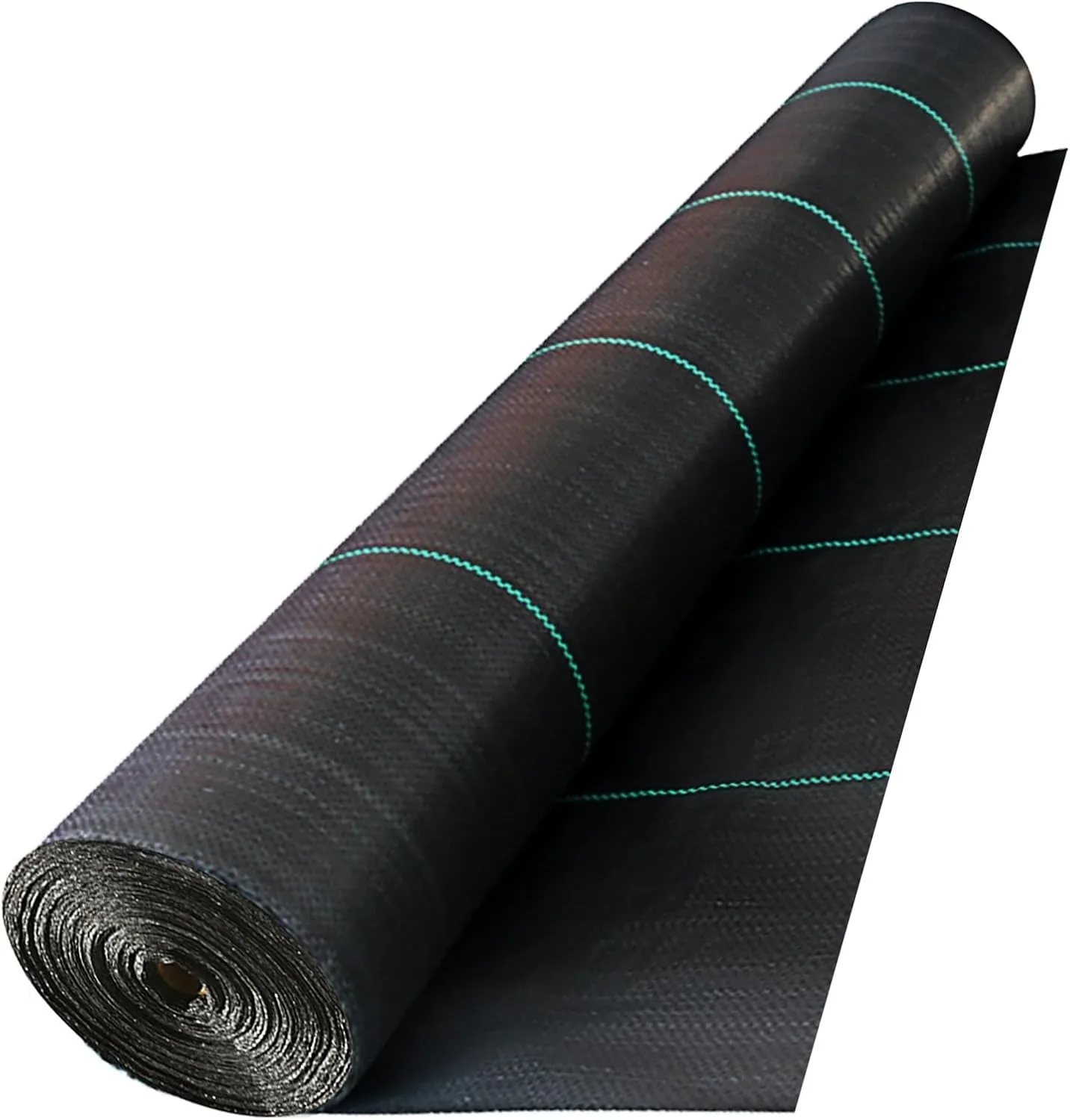 Commercial Grade Ground Road Large Driveway Permeable Fabric Stabilization Roll Mat Underlayment Black Outdoor Waterproof Strong and Sturdy(15.2 mx3.8m)