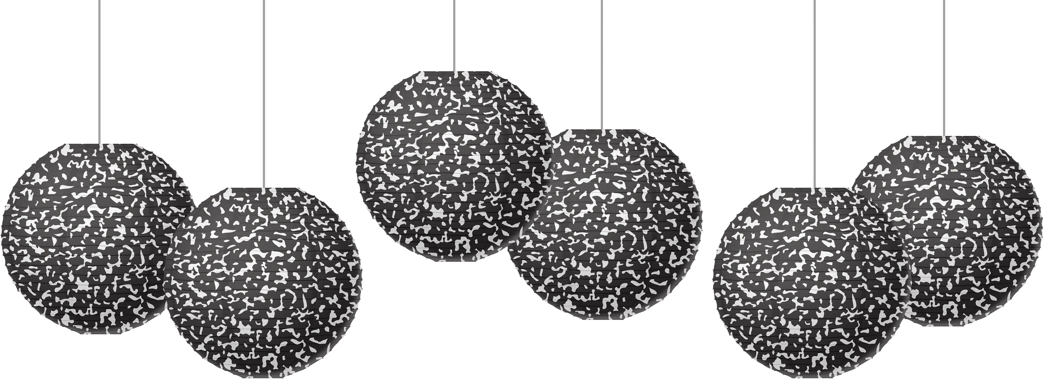 Composition 8" Hanging Paper Lanterns