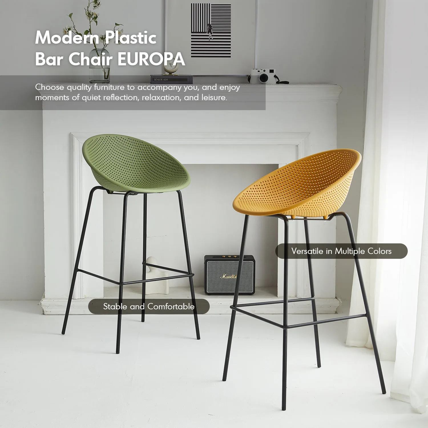Contemporary Plastic Bar Chair EUROPA