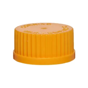 Corning 1395-45LTC Orange Polypropylene GL45 Screw Cap with Plug Seal for Pyrex Media Bottle (Case of 20)