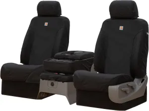 Covercraft Carhartt Super Dux SeatSaver Custom Seat Covers | Fits 2019-2025 Chevrolet Silverado/GMC Sierra 1500, 2020-2025 Silverado/Sierra 2500/3500 | 1st Row 40/20/40 Bench Seat, Super Dux Black
