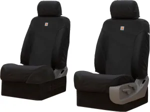 Covercraft Carhartt Super Dux SeatSaver Custom Seat Covers | Fits 2019-25 Chevrolet Silverado/GMC Sierra 1500, 2020-25 2500/3500, 2023-25 Colorado/Canyon | 1st Row Bucket Seats, Super Dux Black