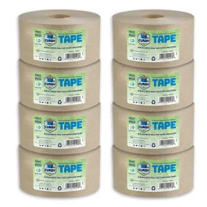 CURBY IPG Water-Activated Tape, 70MM x 100M Refill Roll (8-Pack), Tan