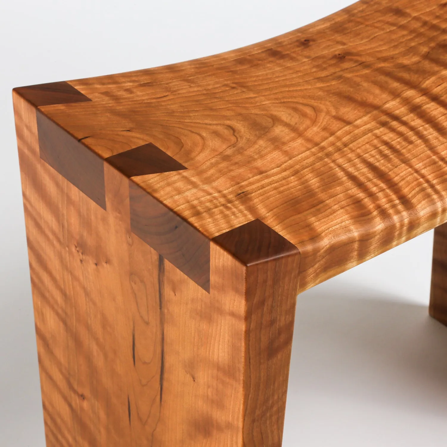 Curly Cherry Dovetail Stool