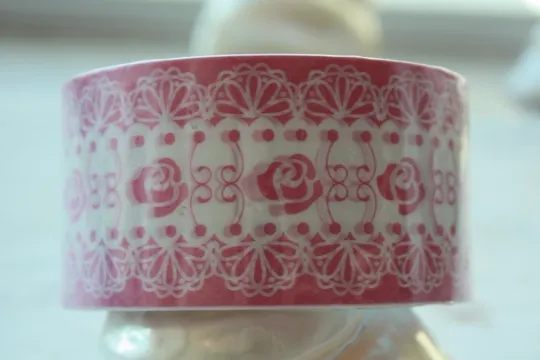 Deco Duct Tape Pink Rose & White Lace 25meters DTB72
