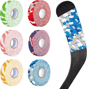 Deekin 6 Rolls Hockey Tape USA Flag Camo Lacrosse Stick Tape Waterproof Non Slip Hockey Athletic Sports Stick Baseball, 1'' x 27 Yards/Roll