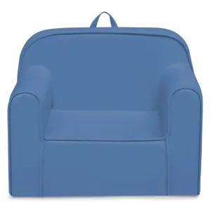 Delta Children Cozee Chair -Foam Kids Chair for Ages 18 Months and Up, Indigo