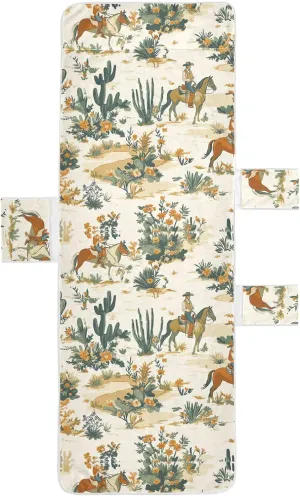 Desert Horseback Riding Lounge Chair Cover,Soft Beach Lounge Chair Towel Cover with Pockets for Beach Pool Outdoor Chair, 85"x30"