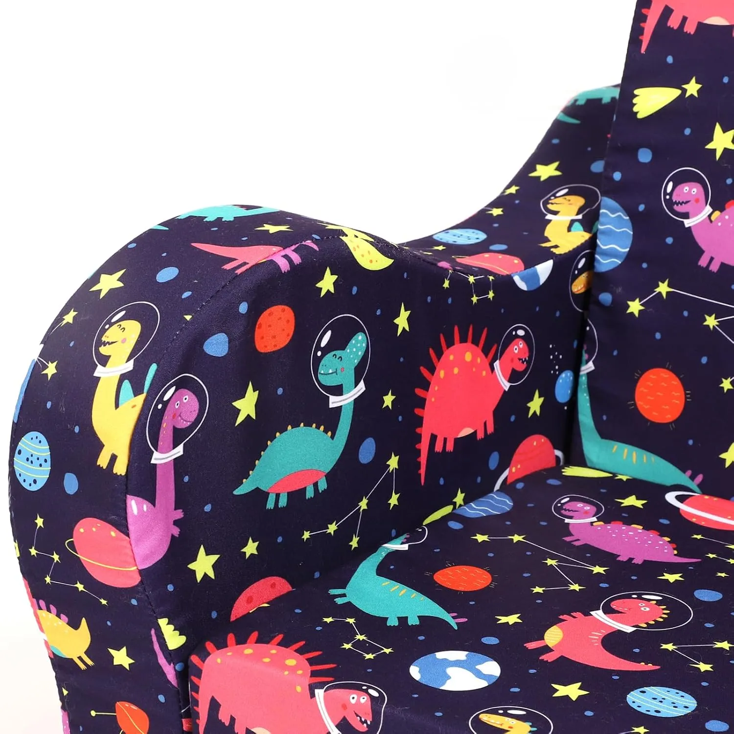 Dinosaur Kids Sofa, 2-in-1 Kids Couch Fold Out, Convertible Sofa to Bed for Girls and Boys
