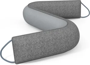Door Draft Stopper 30 Inch, Weighted Under Door Snake Cold Air Noise Wind Blocker, Heavy Duty Sound Proof Bottom Filler Cover Gaps up to 3'', Winter Patio Sliding Window Pillow Guard Seal, Grey