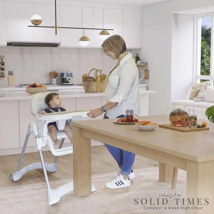 Dream on Me Solid Times Lightweight Portable Highchair