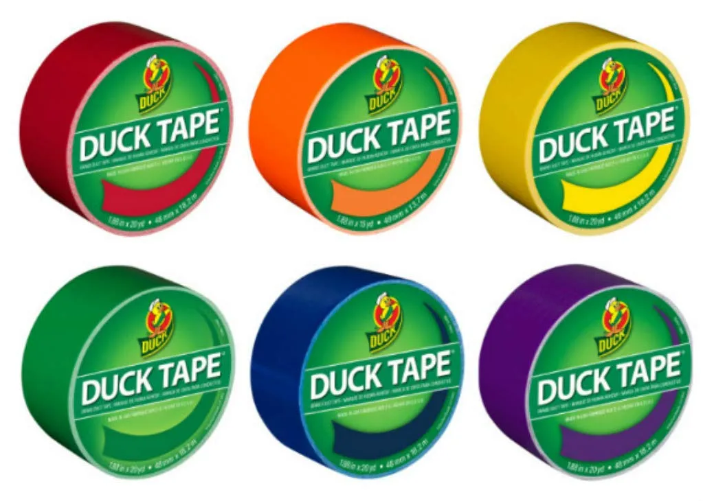 Duck Brand Color Duct Tape Pride Combo 6-Pack, Red, Orange, Yellow, Green, Blue and Purple, 115 Yards Total