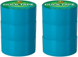 Duck Brand Duck Color Duct Tape, 6-Roll, Tranquil Teal (1265020_C)