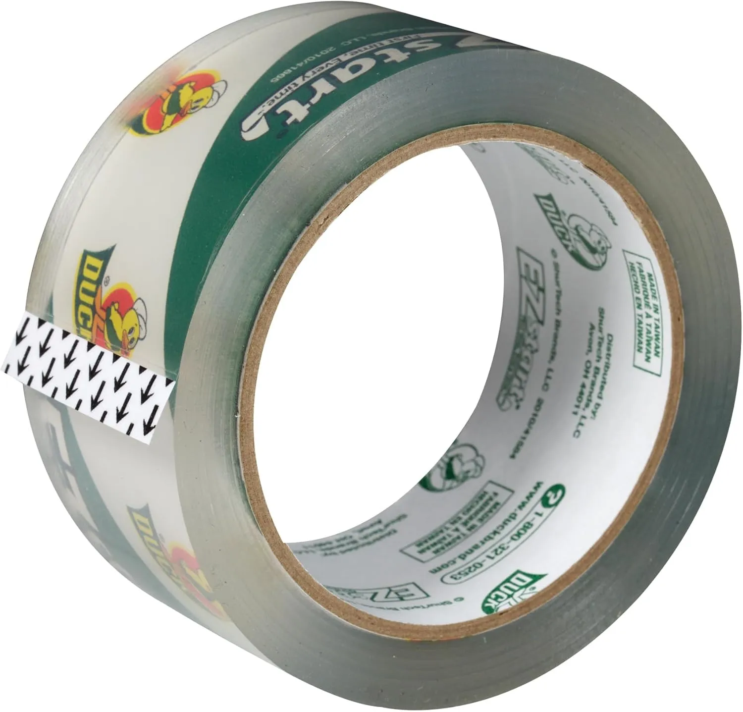 Duck EZ Start Clear Packing Tape Refills – 6 Rolls of Packaging Tape for Shipping, Moving & Storage - Quiet Easy Start Tape for Boxes & Mailing Supplies, 1.88 Inch x 55 Yards (287862)