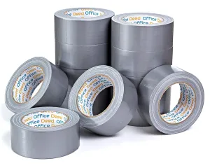 Duct Tape Heavy Duty Waterproof 12-Roll Multi Pack, Grey Color, 2 inch x 30 yards per roll, Duct Tape Bulk, Ideal for Multipurpose Repairs and DIY Projects
