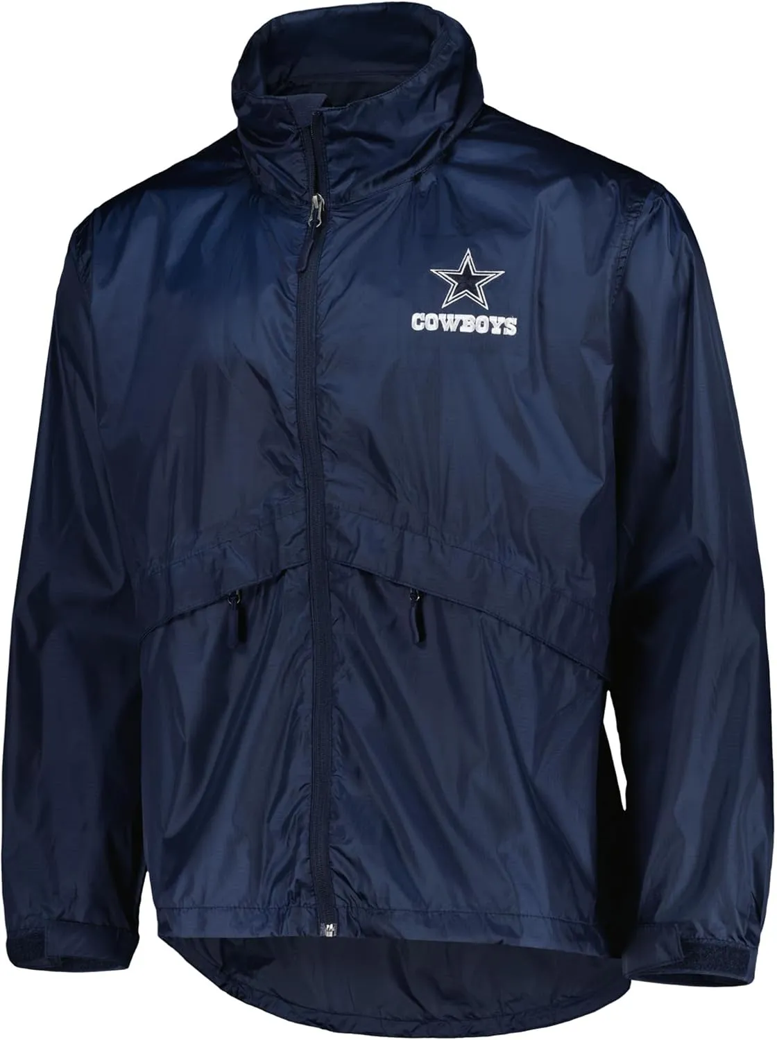 dunbrooke Men's Navy New England Patriots Sportsman Waterproof Packable Full-Zip Jacket