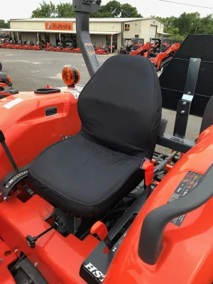 Durafit Seat Covers, KU20 Kubota Black Waterproof Seat Covers for Tractor MX4800,MX5000,MX5200,MX5400, MX5800, M5660 SUH/SUHD, Z221R, Z231 Mower Zero Turn Mower.Kioti CS2510