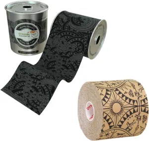 Dynamic Tape – 2 Roll Pack | Includes Eco (Grey & Black) & Powerband® | 3” Biomechanical Adhesive Tape for Injury Recovery, Muscle & Joint Support | 4-Way Stretch, Water-Resistant & Latex-Free