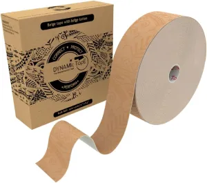 Dynamic Tape Original | Biomechanical Adhesive Tape | Physio Tape for Knee, Ankle, Shoulder, Leg, Muscle Support | Sports Tape for Football, Rugby, Ideal for Athletes | Beige & Beige - 2" (101' Roll)