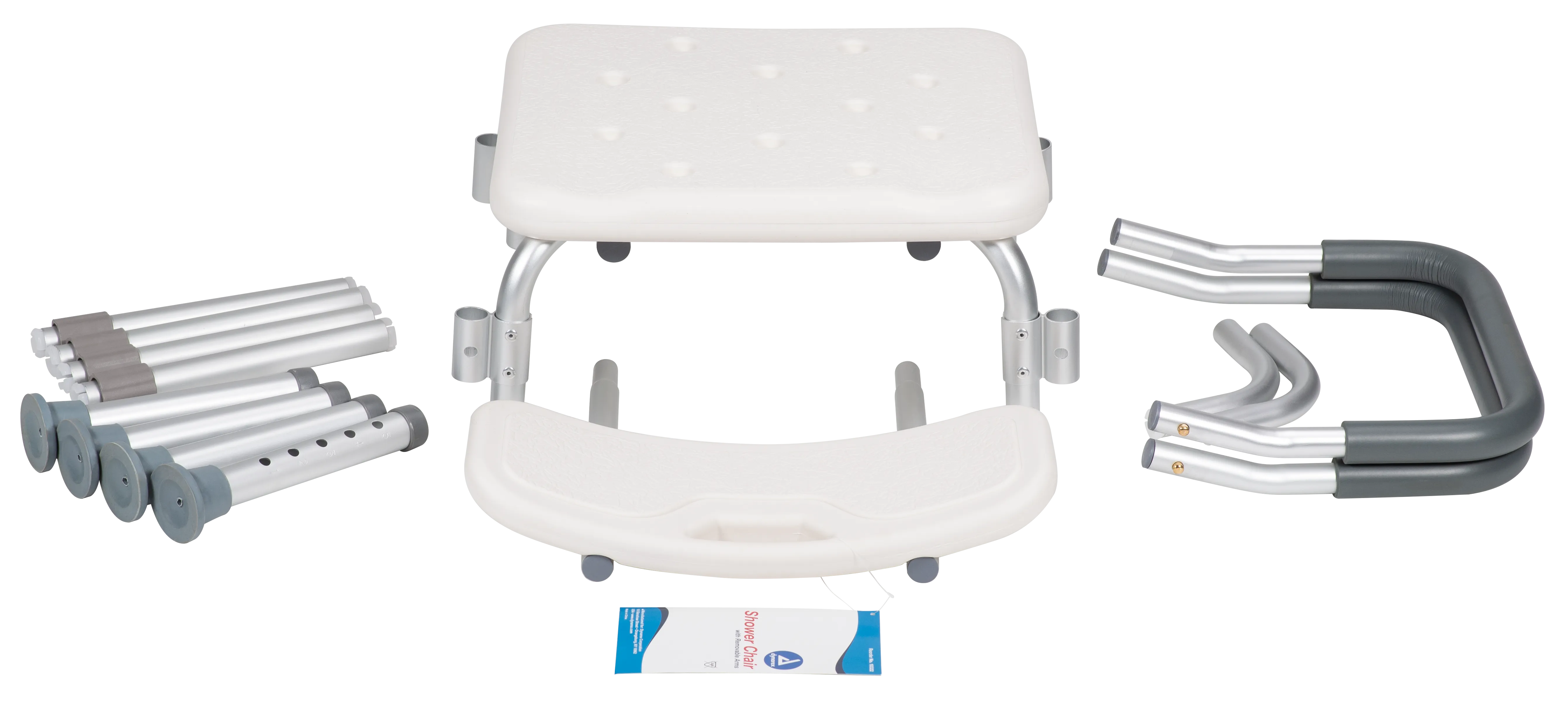 Dynarex - Shower Chair with Removable Back and Arms