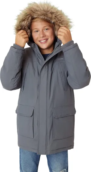 Eddie Bauer Boys' Winter Coat – Waterproof Heavyweight Down Parka Jacket with Faux Fur Hood (3-20)