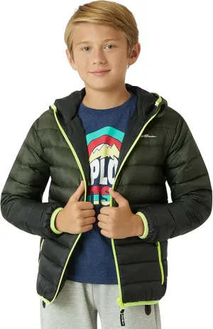 Eddie Bauer Kids' Reversible Jacket - Weather Resistant Quilted Down Coat for Boys and Girls (3-20)